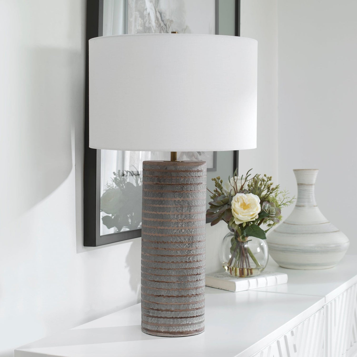 Uttermost Monolith Gray Table Lamp - Home Elegance USA
