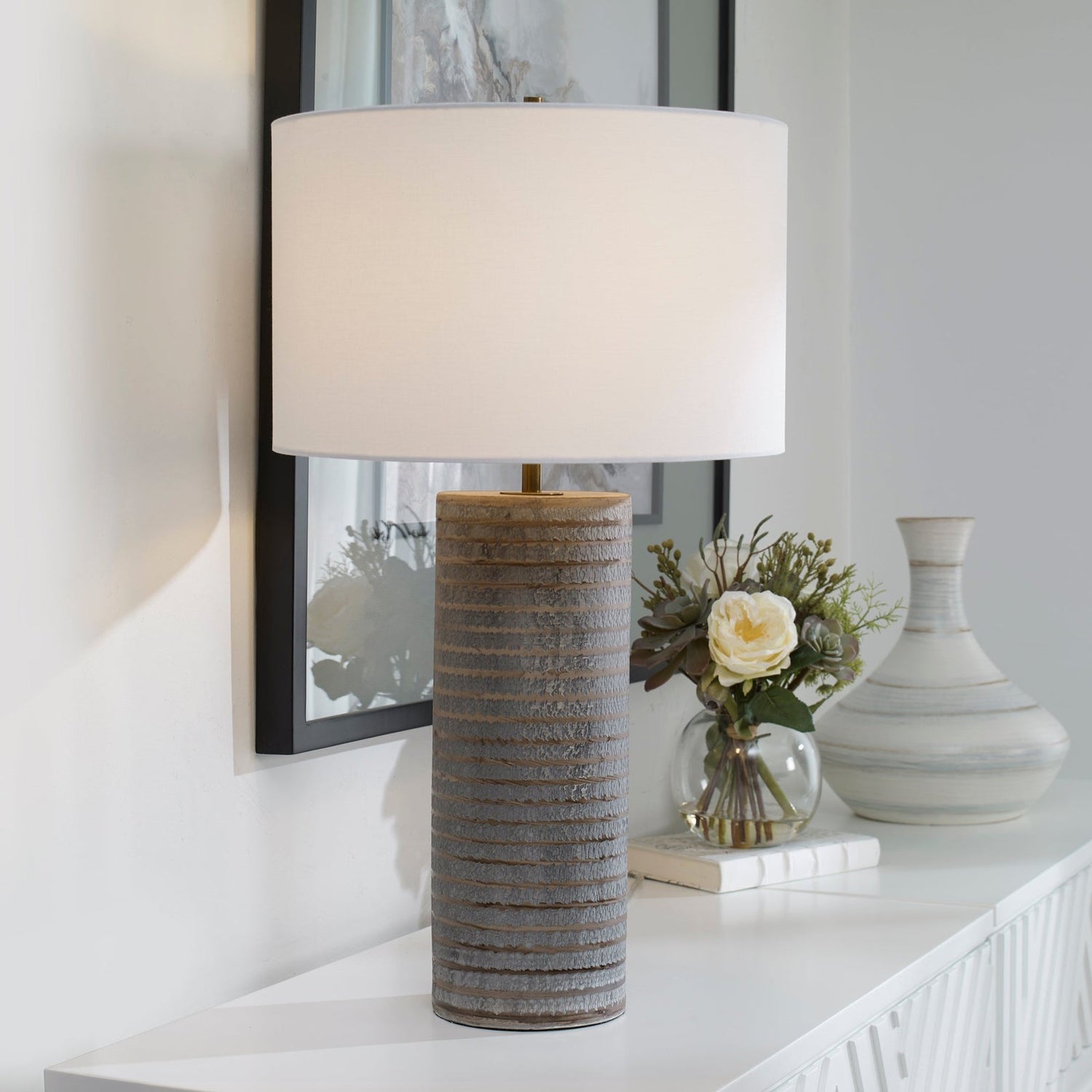 Uttermost Monolith Gray Table Lamp - Home Elegance USA