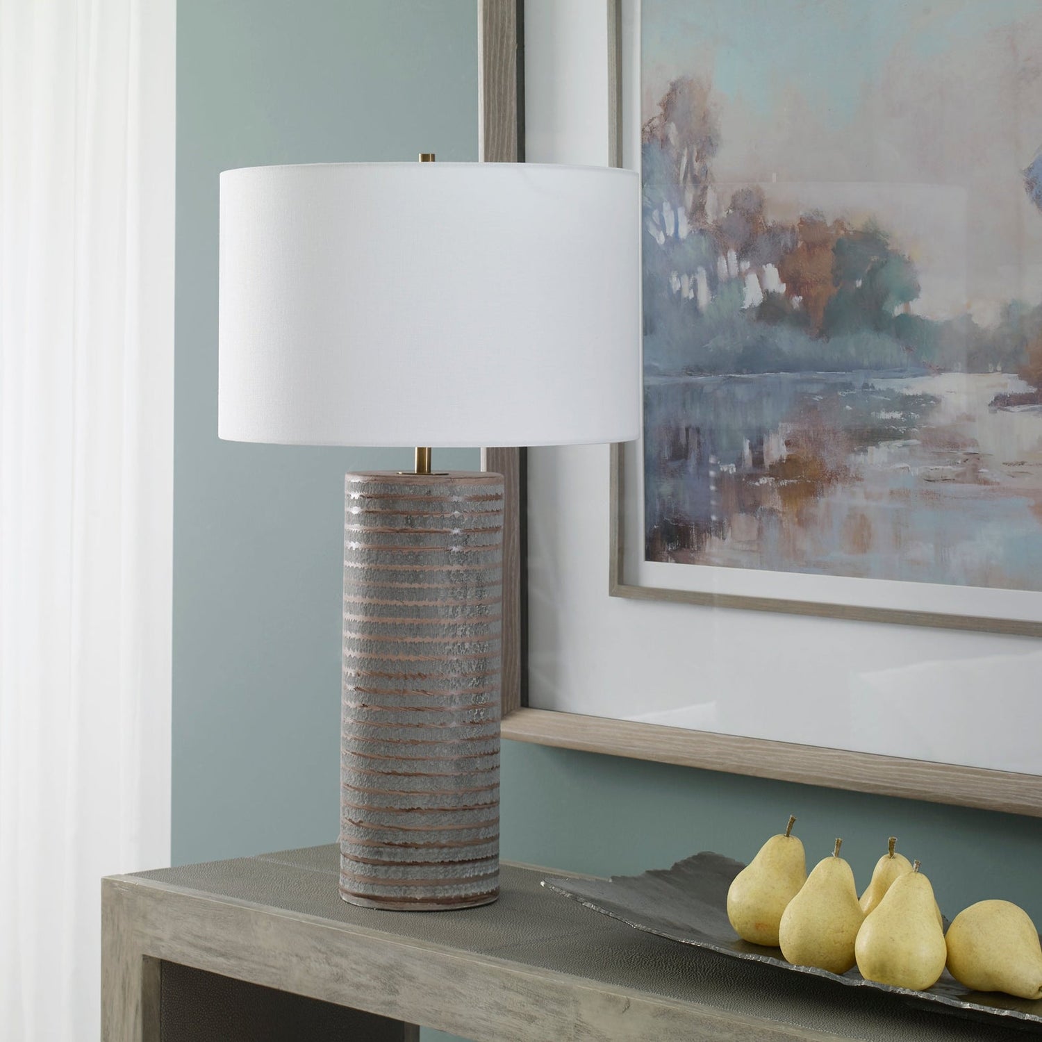 Uttermost Monolith Gray Table Lamp - Home Elegance USA