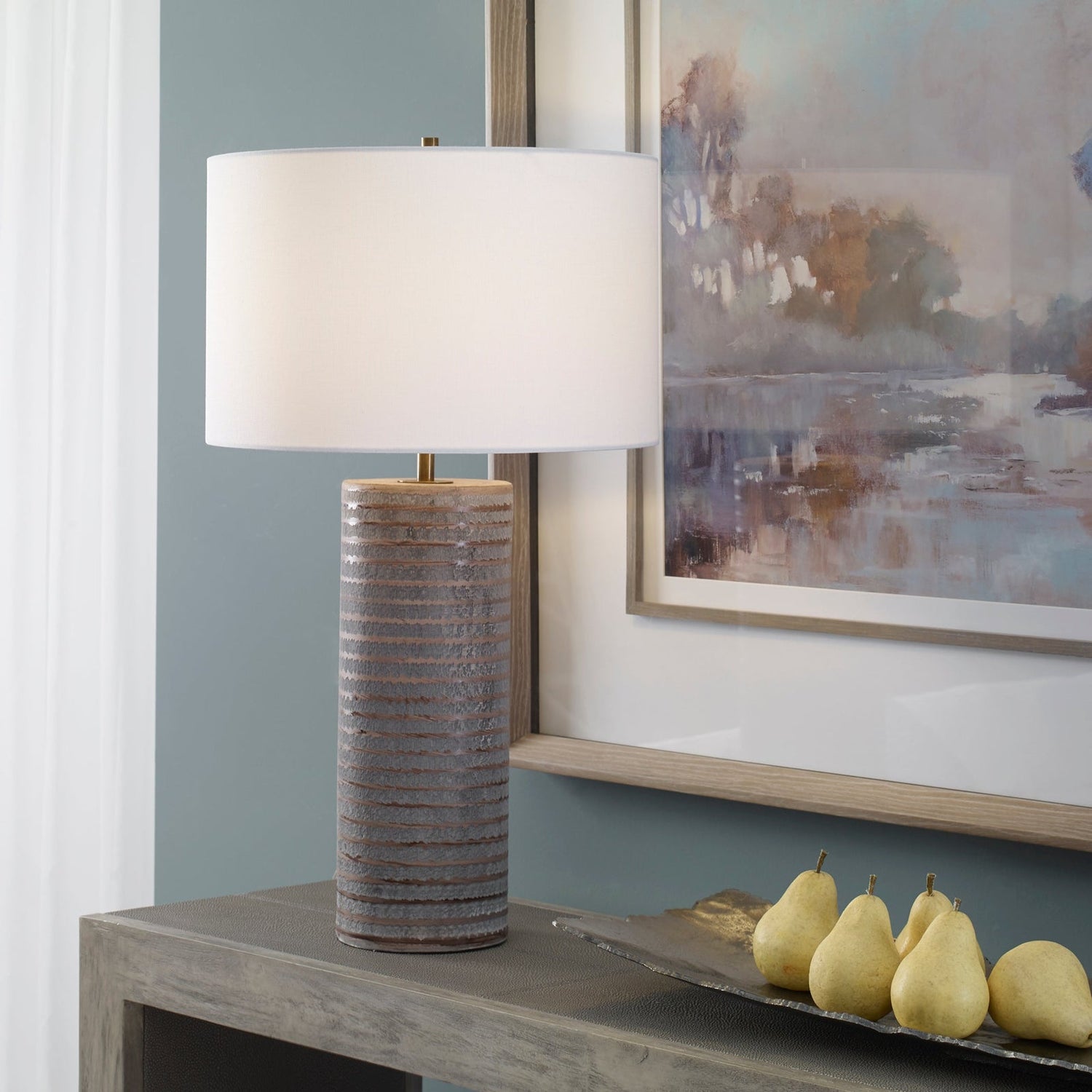 Uttermost Monolith Gray Table Lamp - Home Elegance USA