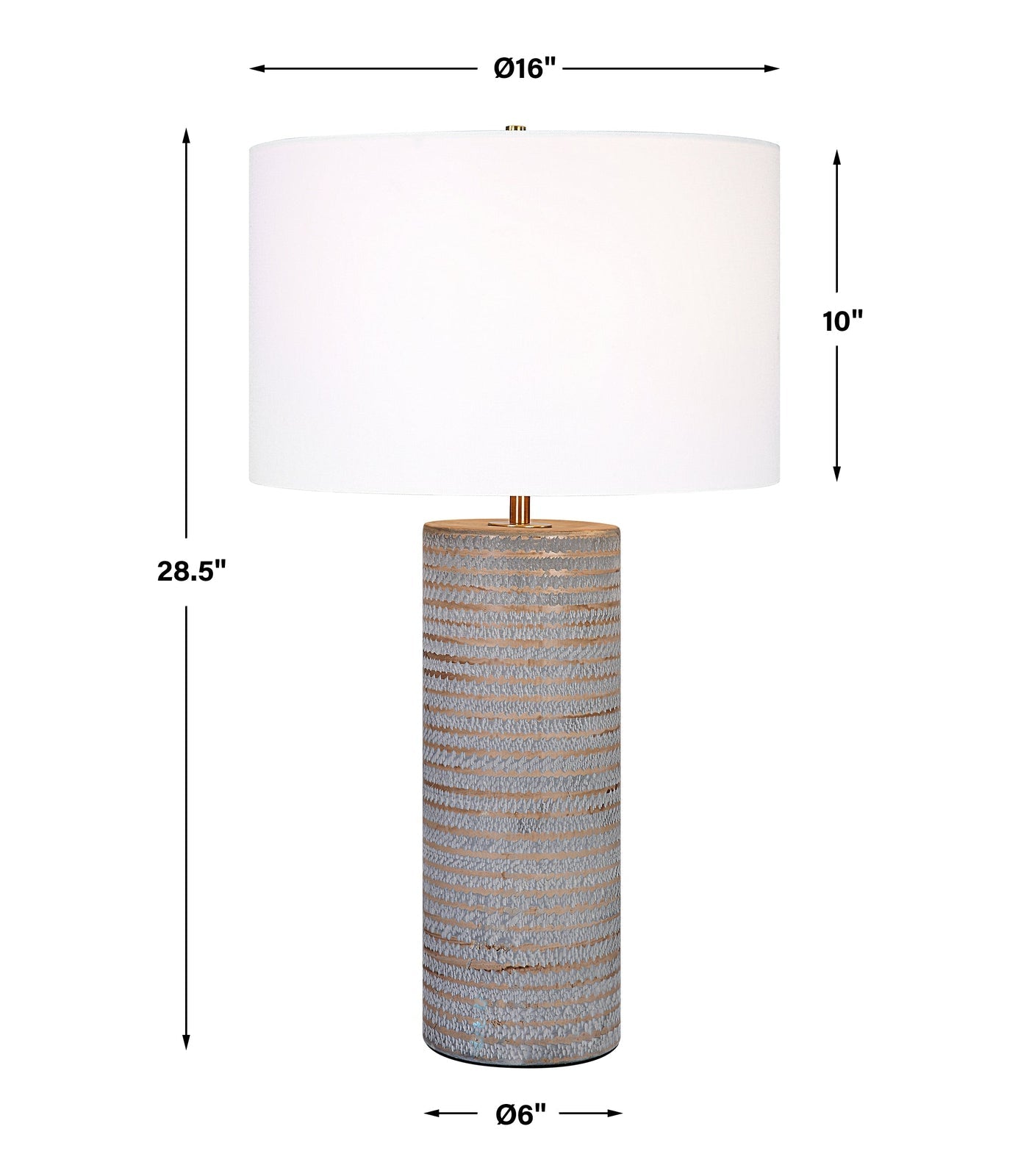 Uttermost Monolith Gray Table Lamp - Home Elegance USA