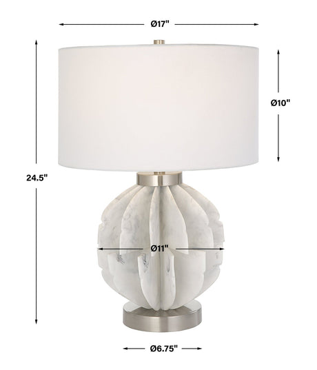 Uttermost Repetition White Marble Table Lamp - Home Elegance USA