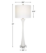 Uttermost Fountain White Marble Buffet Lamp - Home Elegance USA