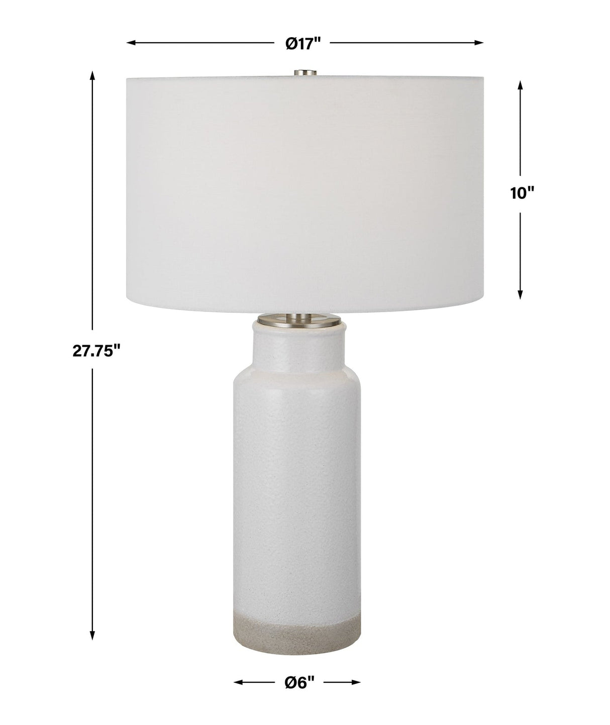 Albany White Farmhouse Table Lamp | Uttermost | Home Elegance USA
