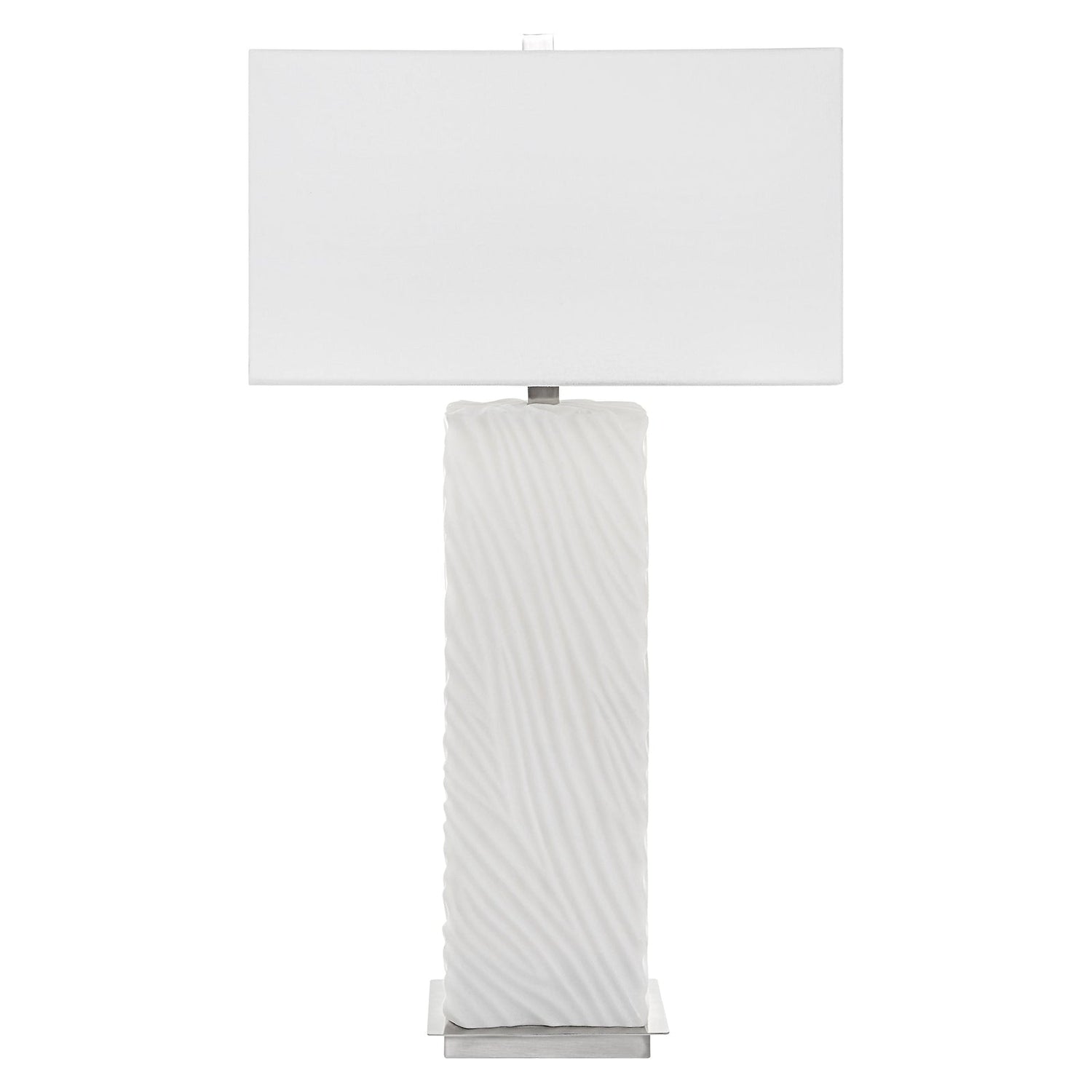 Uttermost Pillar White Marble Table Lamp - Home Elegance USA