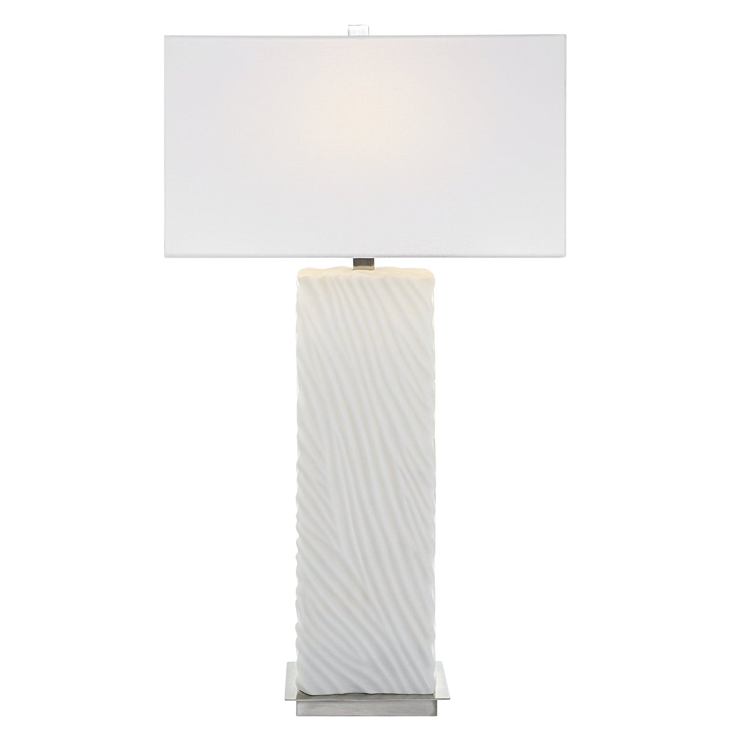 Uttermost Pillar White Marble Table Lamp - Home Elegance USA