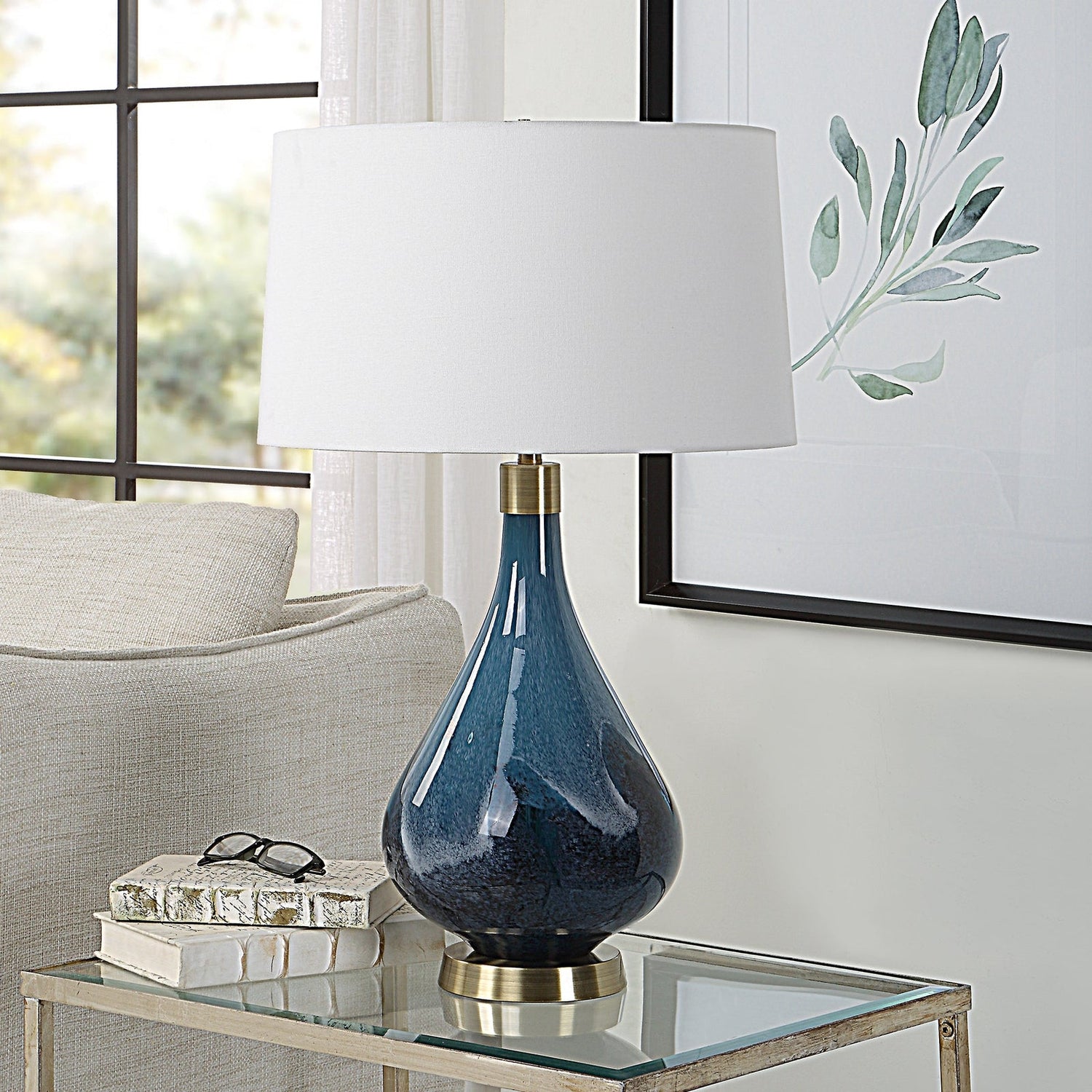 Uttermost Riviera Art Glass Table Lamp - Home Elegance USA
