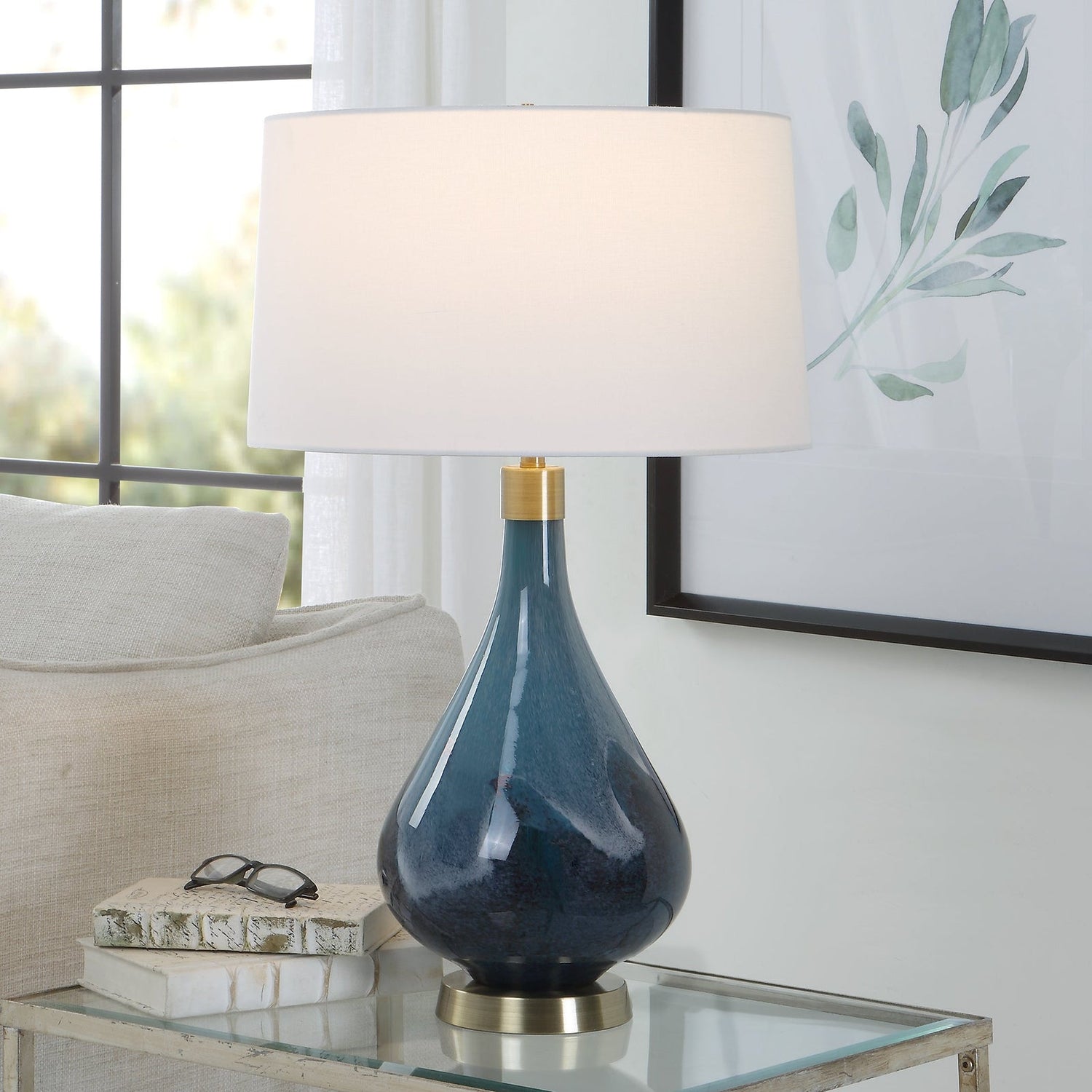 Uttermost Riviera Art Glass Table Lamp - Home Elegance USA