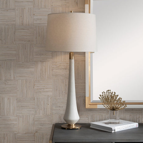 Uttermost Marille Ivory Stone Table Lamp - Home Elegance USA