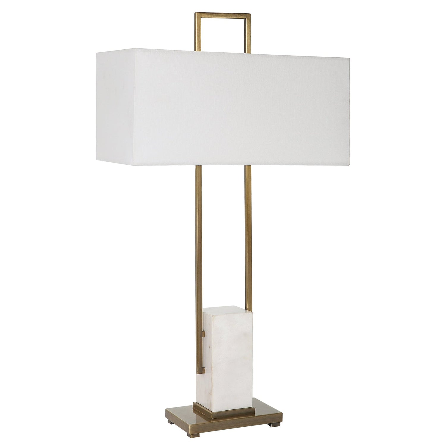 Uttermost Column White Marble Table Lamp - Home Elegance USA