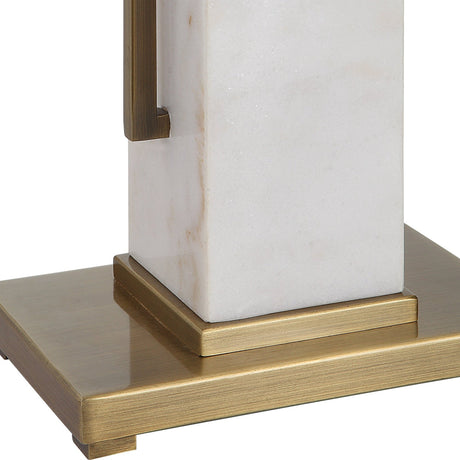 Uttermost Column White Marble Table Lamp - Home Elegance USA