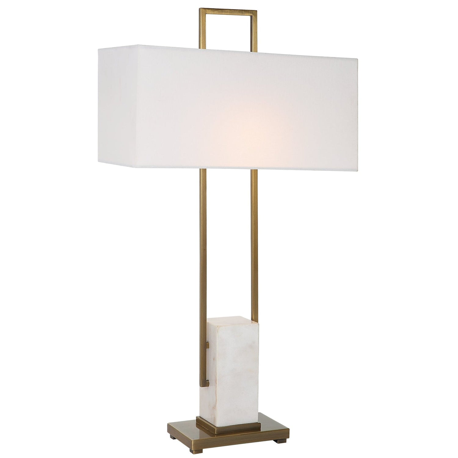 Uttermost Column White Marble Table Lamp - Home Elegance USA