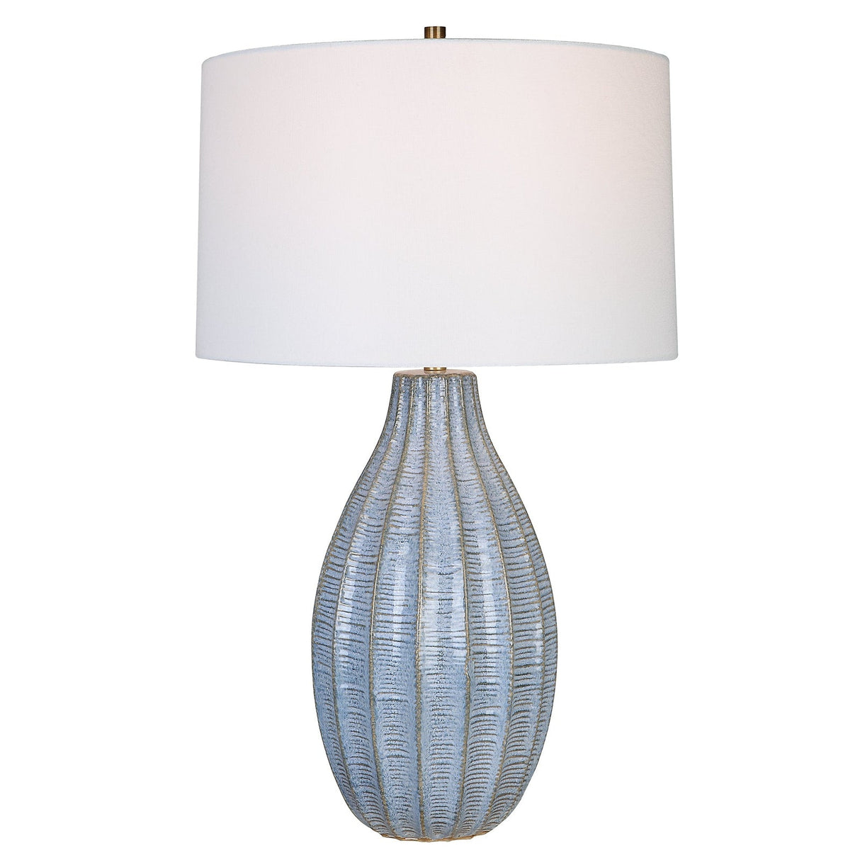 Uttermost Veston Blue Glaze Table Lamp - Home Elegance USA