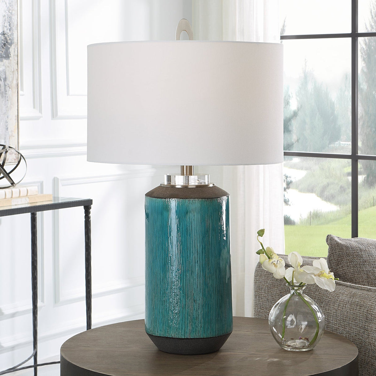 Uttermost Maui Aqua Blue Table Lamp - Home Elegance USA