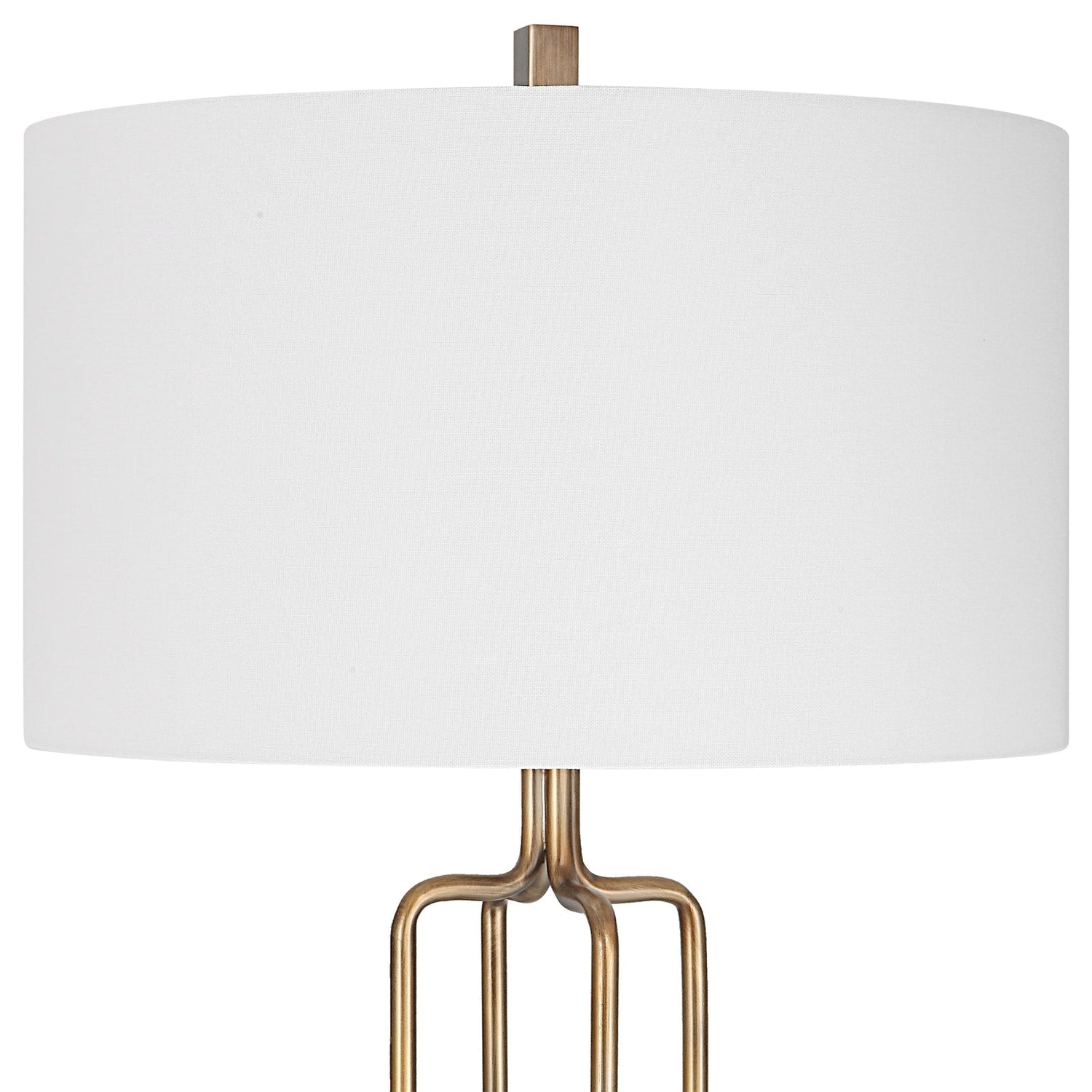 Uttermost Link Brushed Gold Floor Lamp - Home Elegance USA