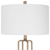 Uttermost Link Brushed Gold Floor Lamp - Home Elegance USA