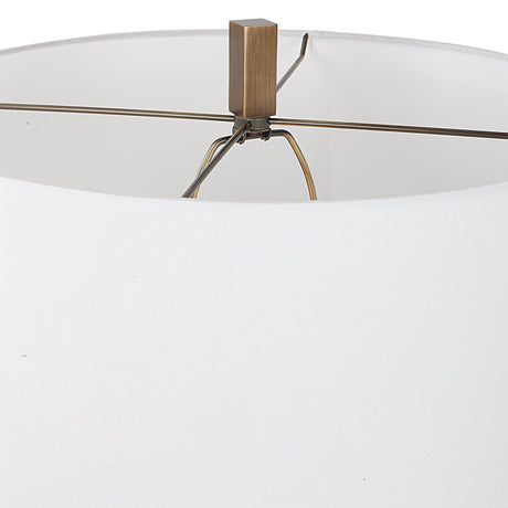 Uttermost Link Brushed Gold Floor Lamp - Home Elegance USA