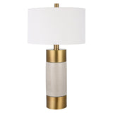 Adelia Ivory & Brass Table Lamp | Uttermost | Home Elegance USA