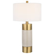 Adelia Ivory & Brass Table Lamp | Uttermost | Home Elegance USA
