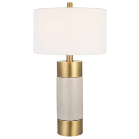 Adelia Ivory & Brass Table Lamp | Uttermost | Home Elegance USA