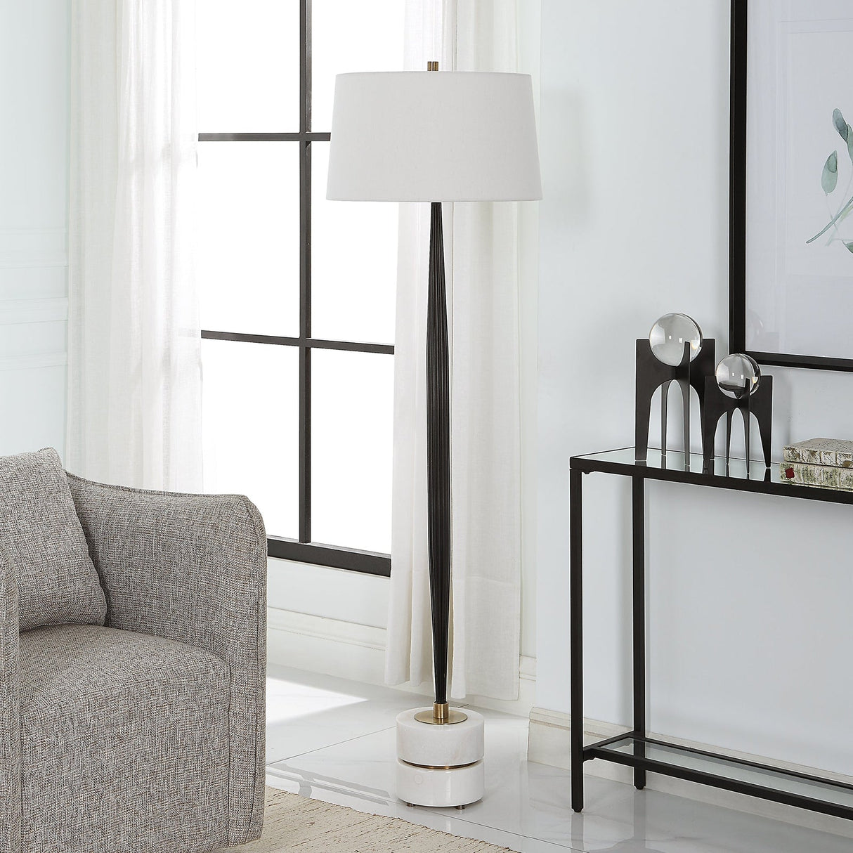 Uttermost Miraz Iron Floor Lamp - Home Elegance USA