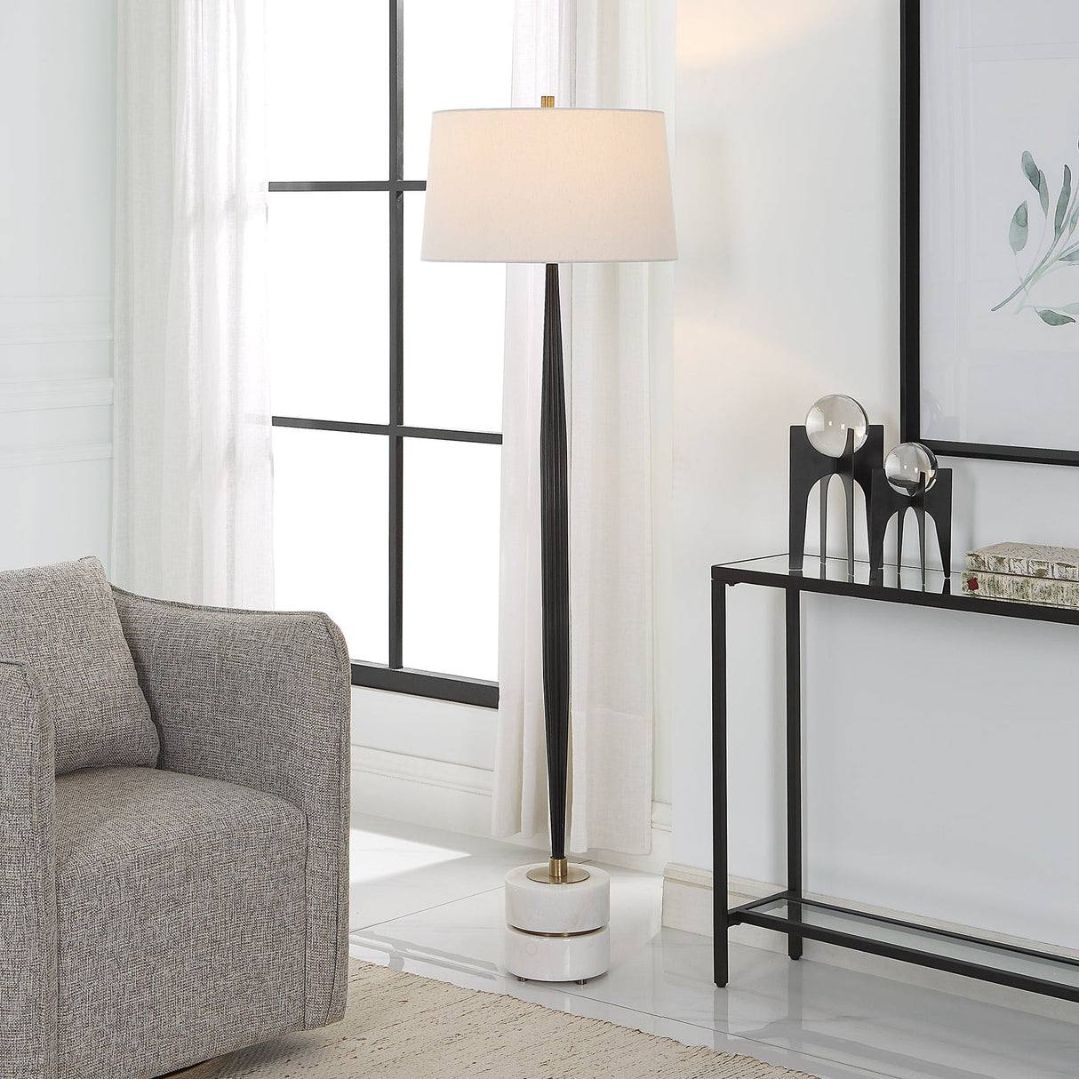 Uttermost Miraz Iron Floor Lamp - Home Elegance USA