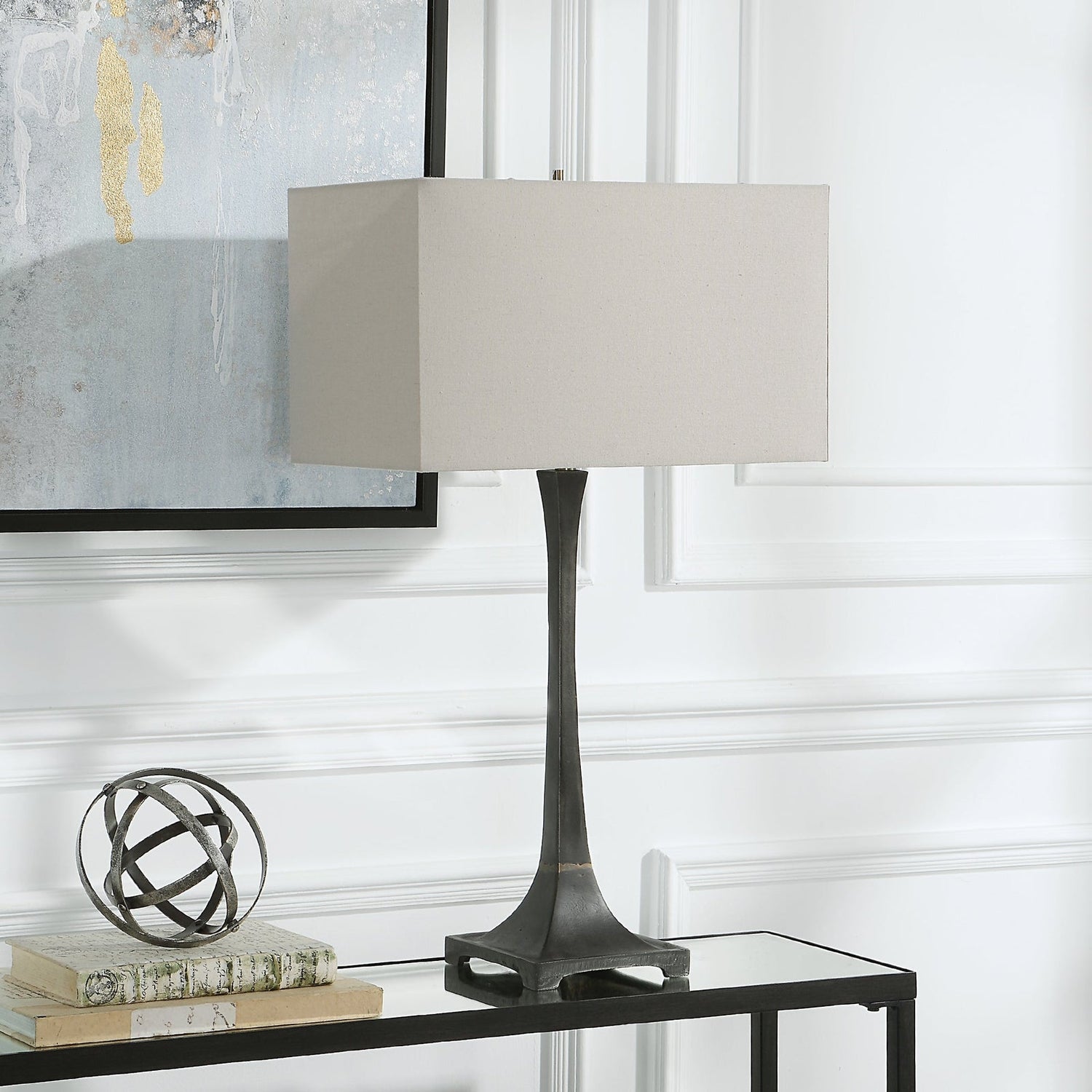 Uttermost Reydan Tapered Iron Table Lamp - Home Elegance USA