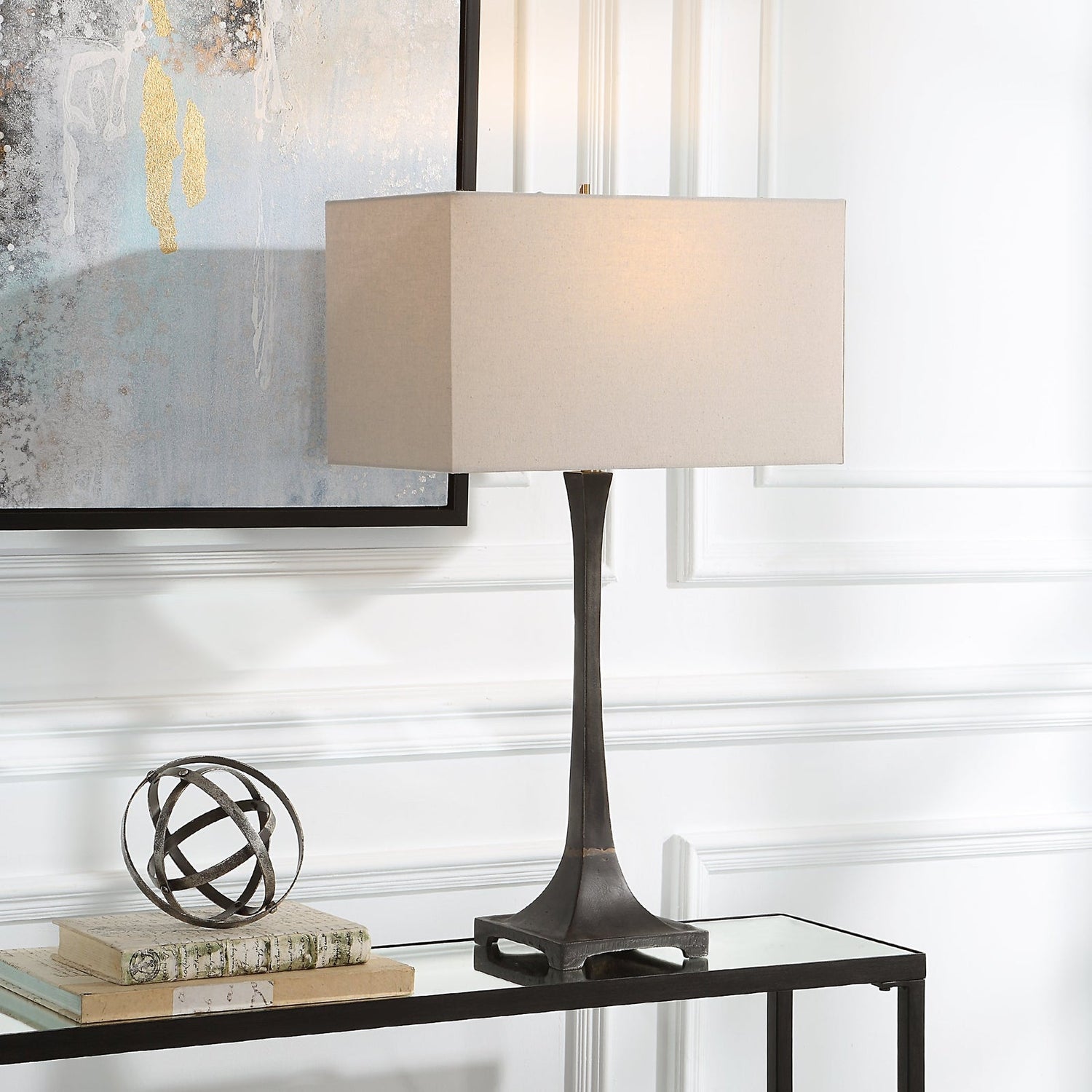 Uttermost Reydan Tapered Iron Table Lamp - Home Elegance USA