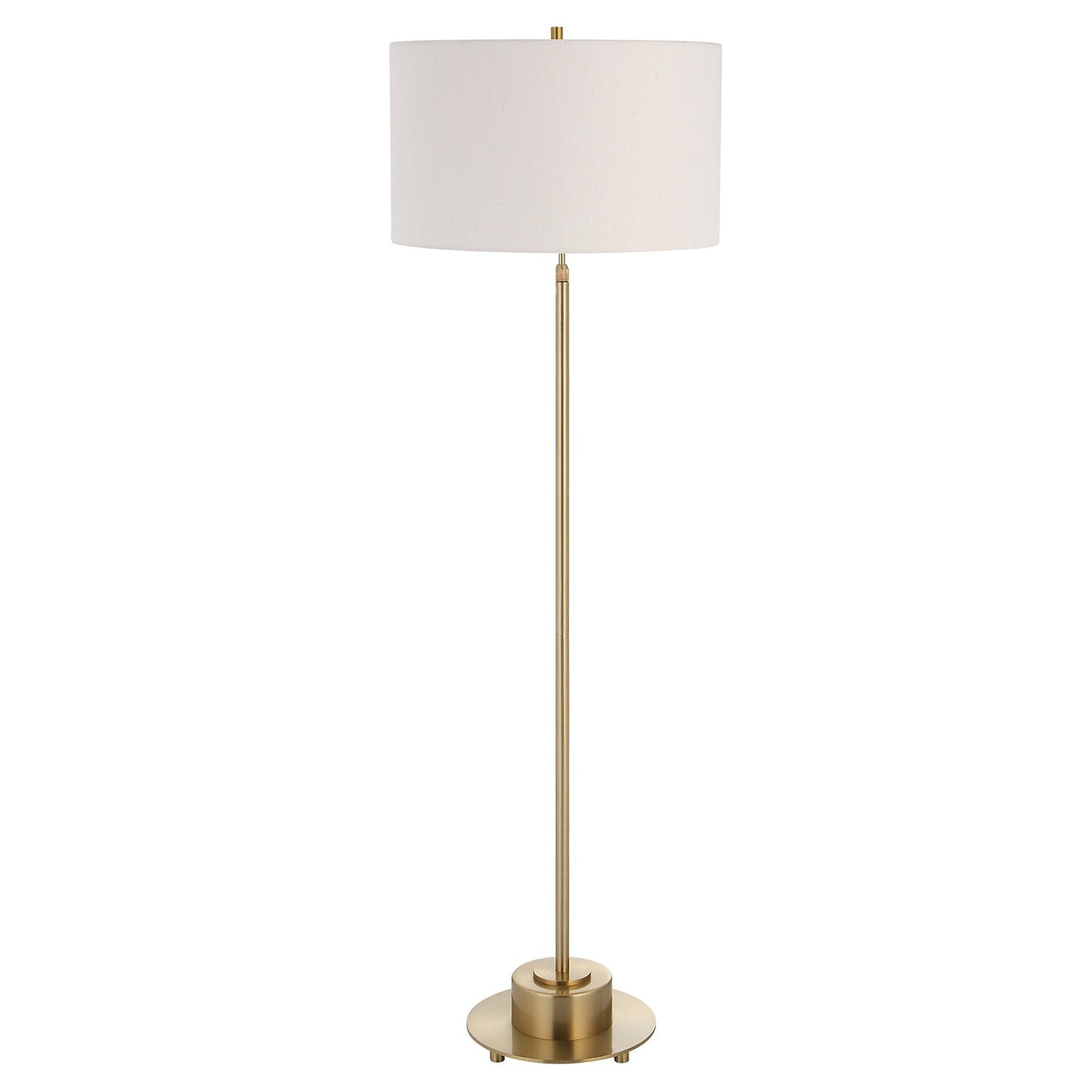 Uttermost Prominence Brass Floor Lamp - Home Elegance USA
