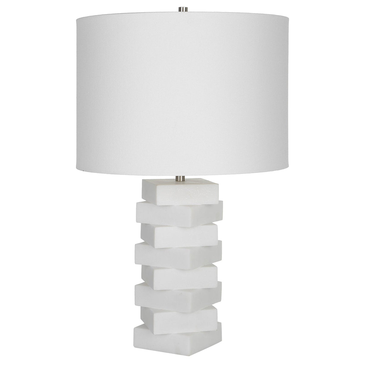 Ascent White Geometric Table Lamp | Uttermost | Home Elegance USA