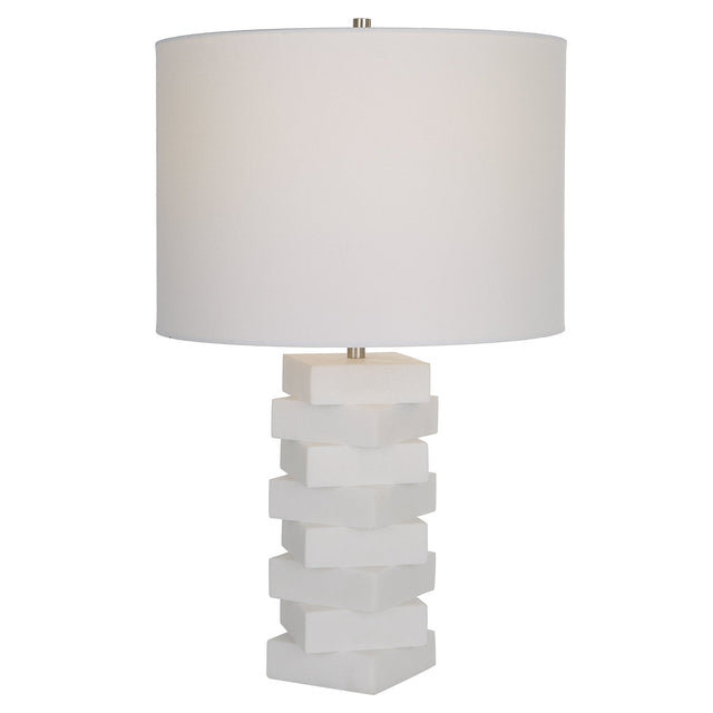 Ascent White Geometric Table Lamp | Uttermost | Home Elegance USA