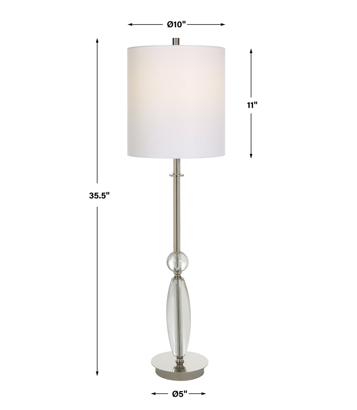 Uttermost Sceptre Crystal Buffet Lamp - Home Elegance USA