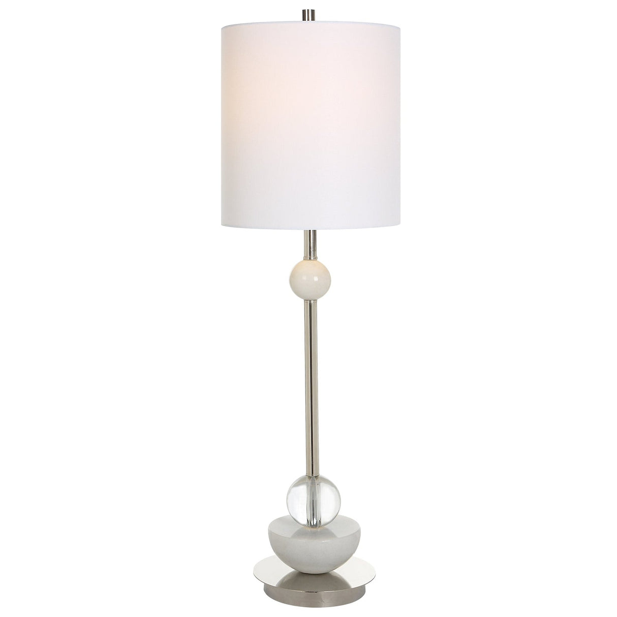 Uttermost Exposition Nickel Buffet Lamp - Home Elegance USA