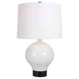 Uttermost Collar Gloss White Table Lamp - Home Elegance USA