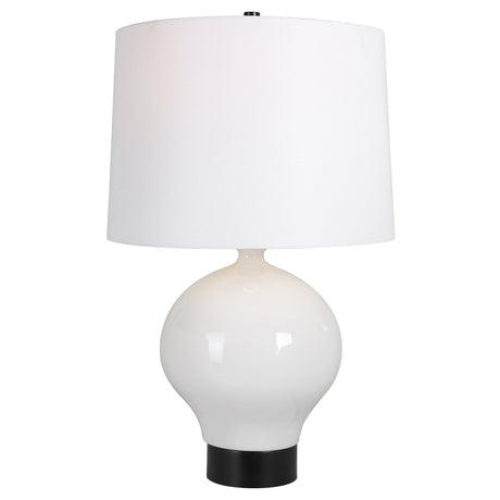Uttermost Collar Gloss White Table Lamp - Home Elegance USA