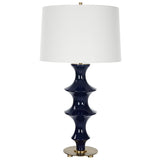 Uttermost Coil Sculpted Blue Table Lamp - Home Elegance USA