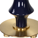 Uttermost Coil Sculpted Blue Table Lamp - Home Elegance USA