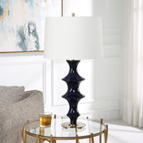 Uttermost Coil Sculpted Blue Table Lamp - Home Elegance USA