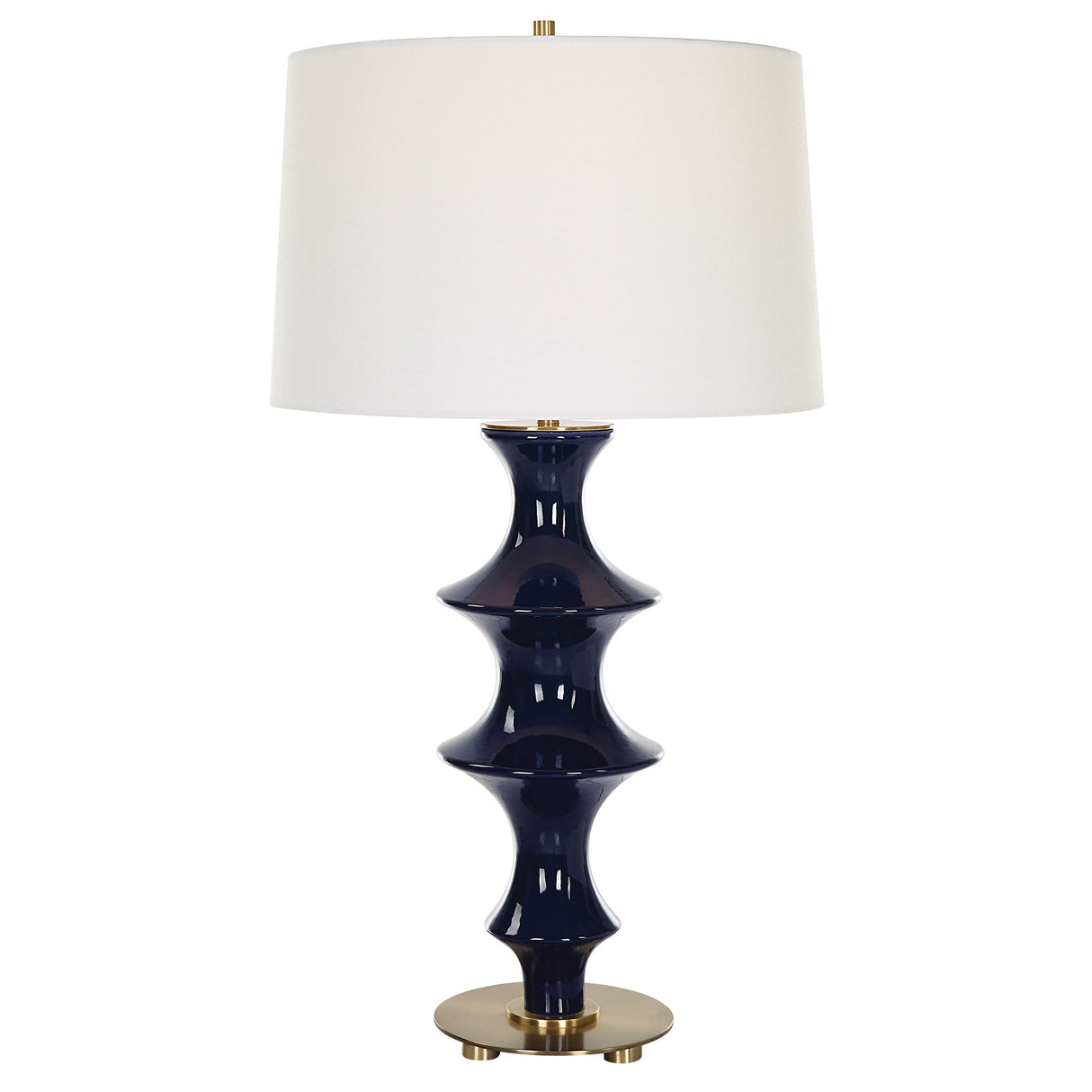 Uttermost Coil Sculpted Blue Table Lamp - Home Elegance USA