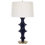 Uttermost Coil Sculpted Blue Table Lamp - Home Elegance USA