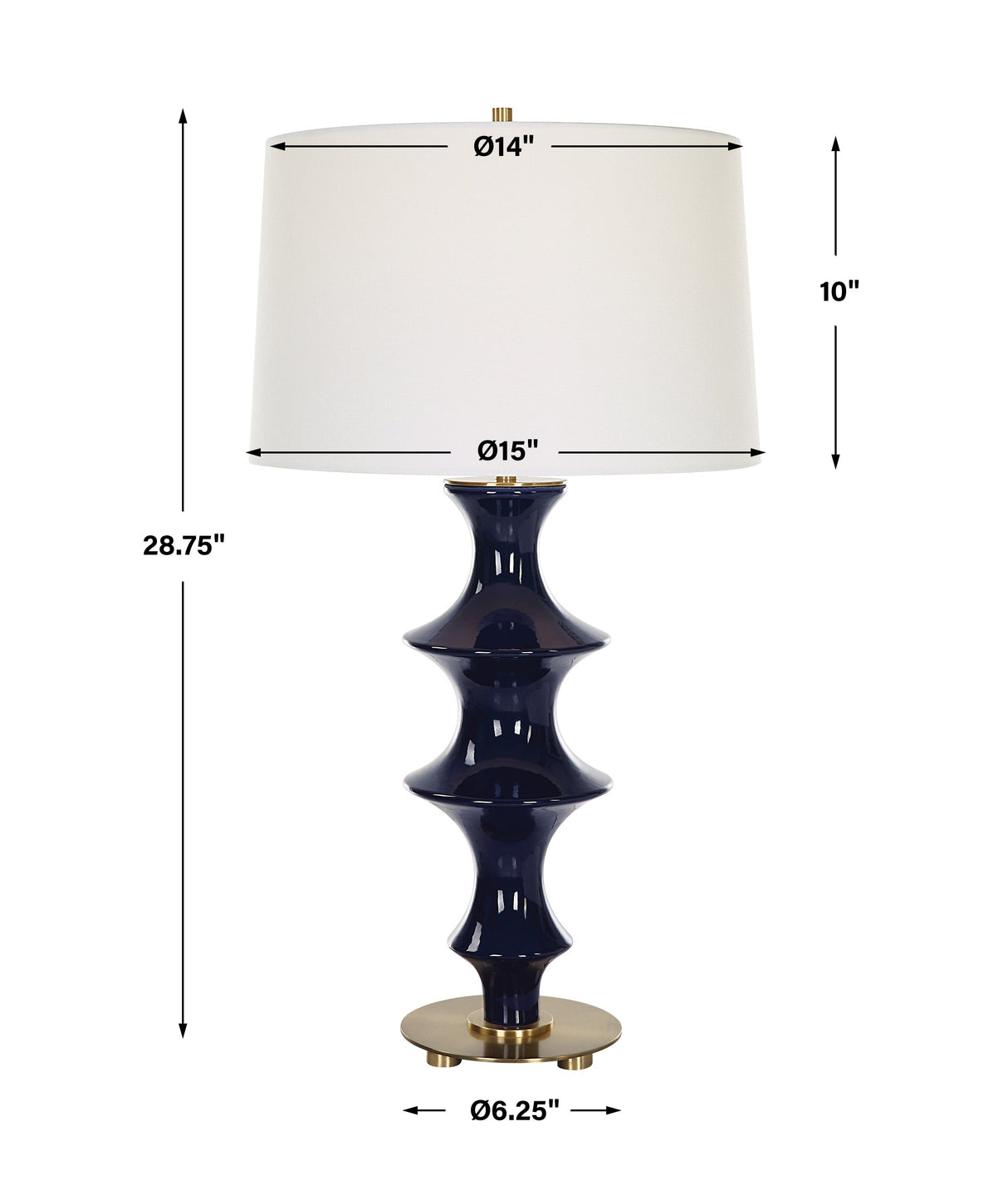 Uttermost Coil Sculpted Blue Table Lamp - Home Elegance USA