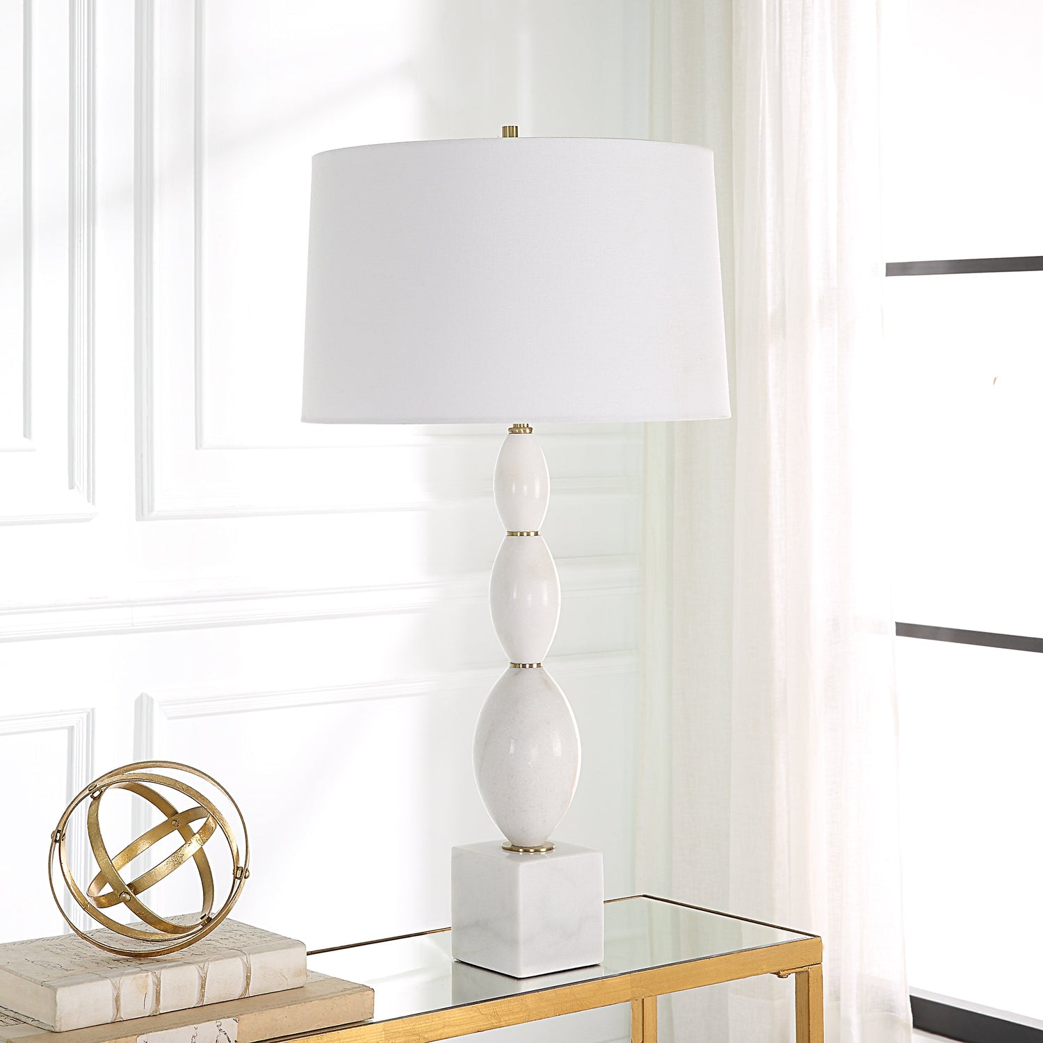 Uttermost Regalia White Marble Table Lamp - Home Elegance USA
