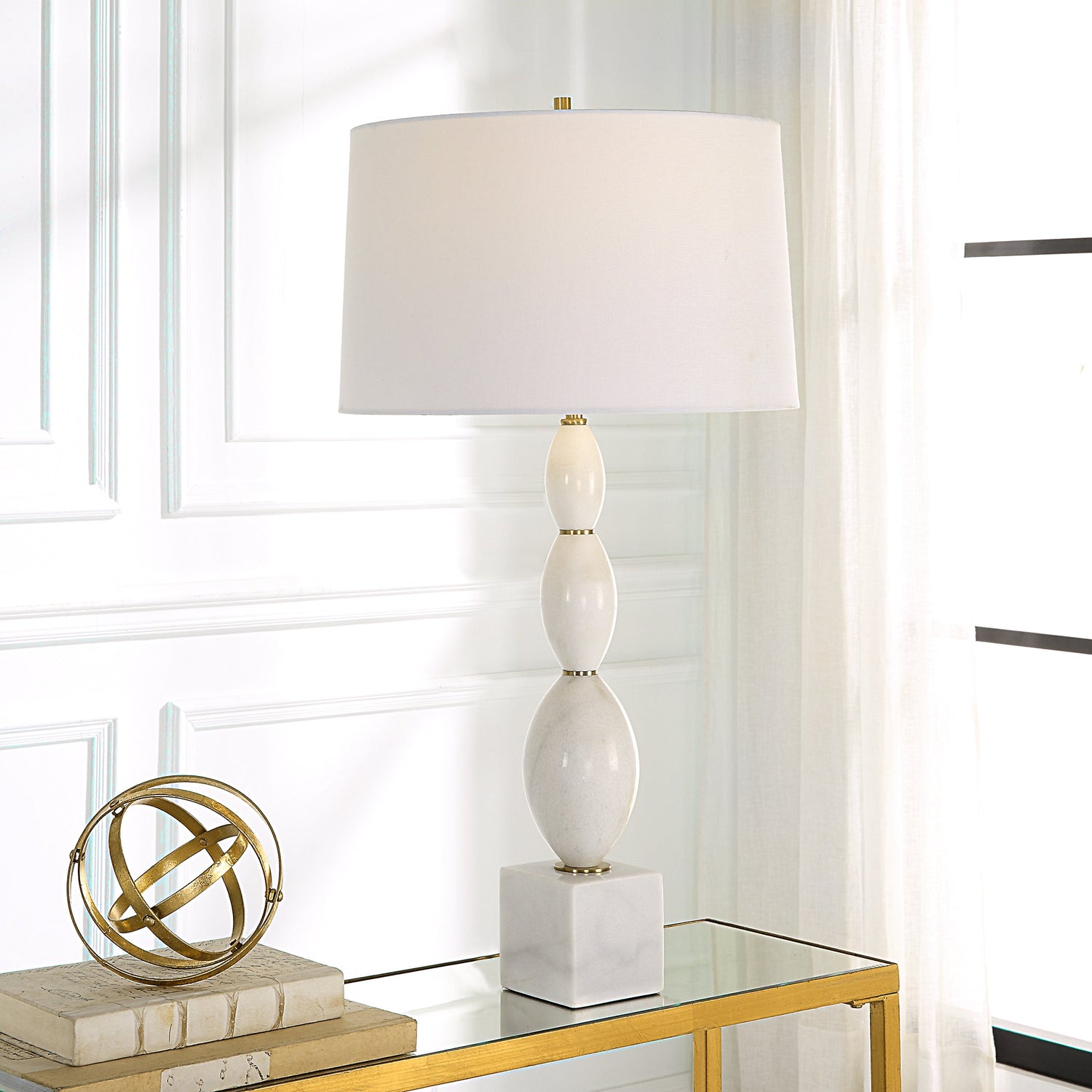 Uttermost Regalia White Marble Table Lamp - Home Elegance USA