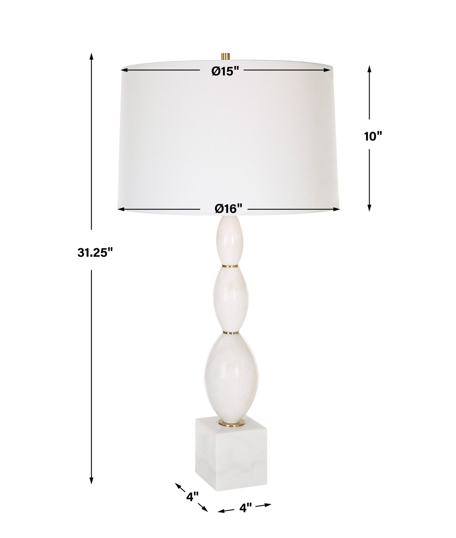 Uttermost Regalia White Marble Table Lamp - Home Elegance USA