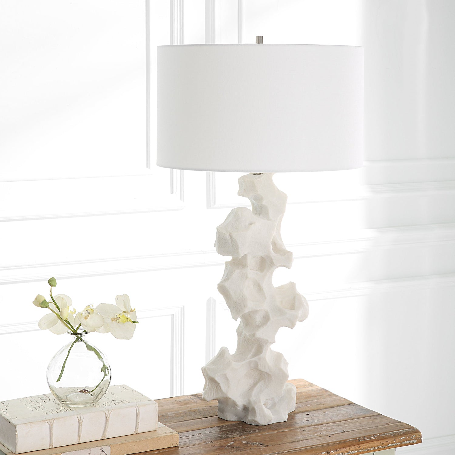 Uttermost Remnant White Marble Table Lamp - Home Elegance USA