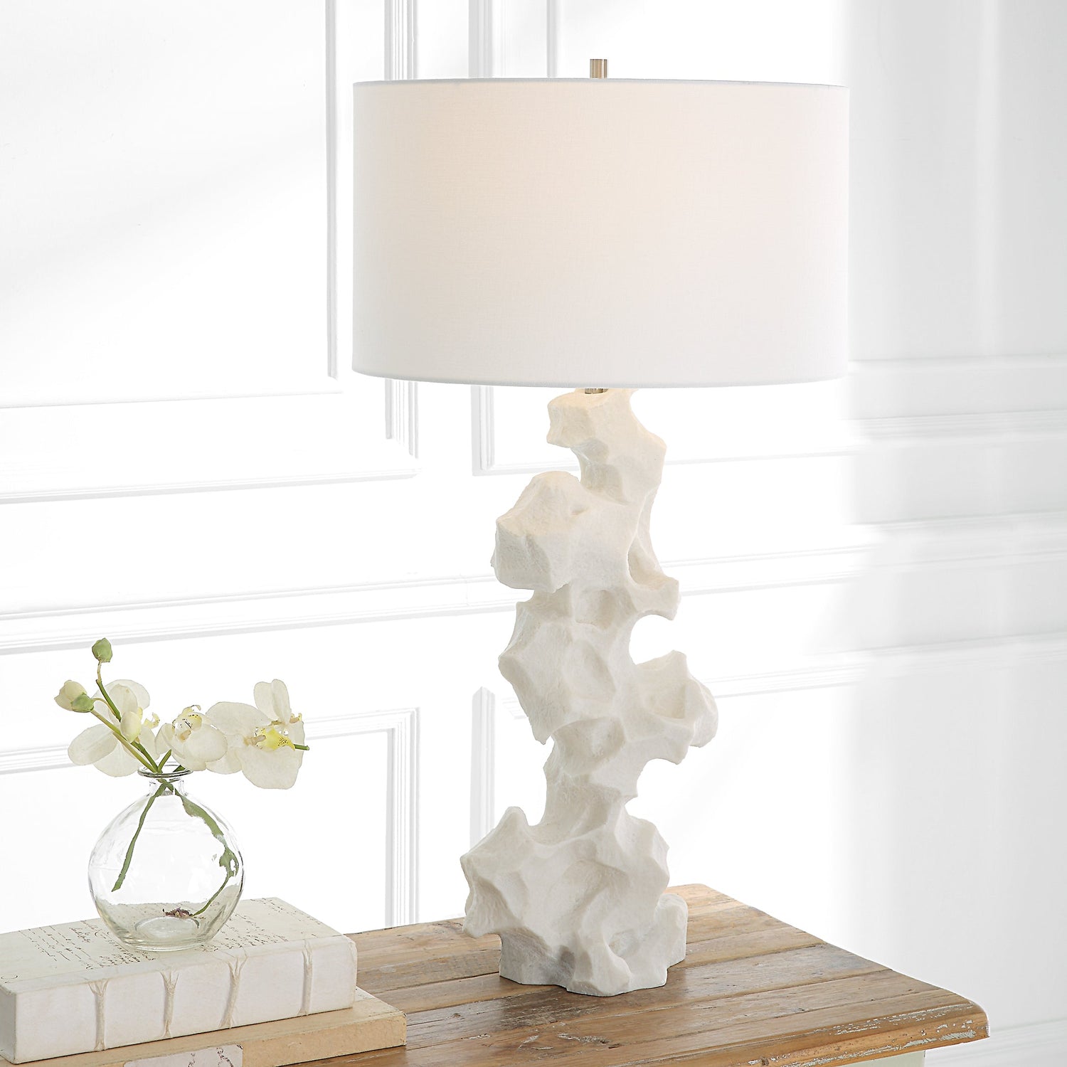 Uttermost Remnant White Marble Table Lamp - Home Elegance USA