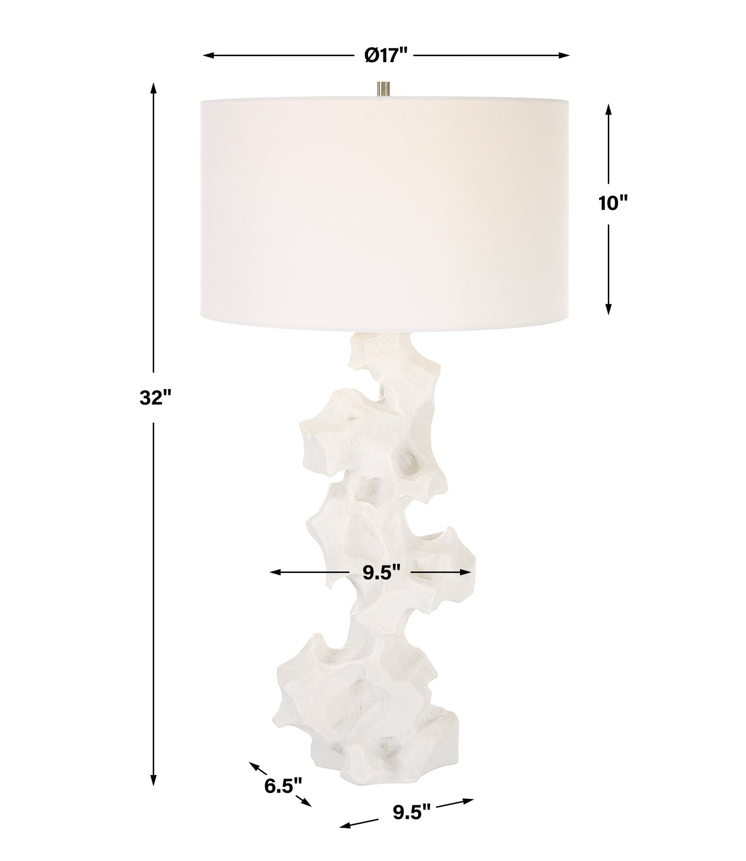 Uttermost Remnant White Marble Table Lamp - Home Elegance USA