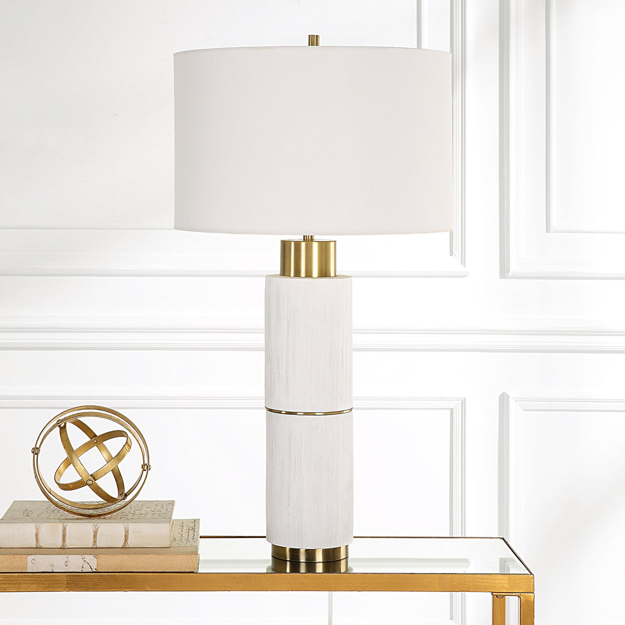 Uttermost Ruse Whitewashed Table Lamp - Home Elegance USA