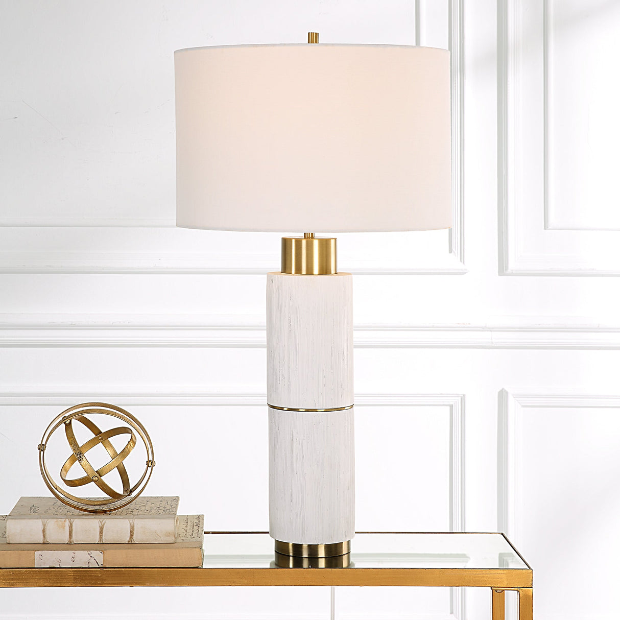 Uttermost Ruse Whitewashed Table Lamp - Home Elegance USA