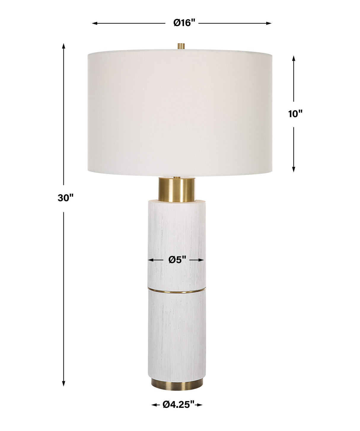 Uttermost Ruse Whitewashed Table Lamp - Home Elegance USA
